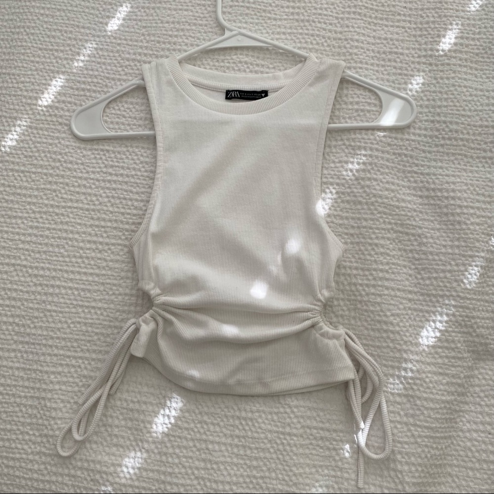 White Zara Crop Top